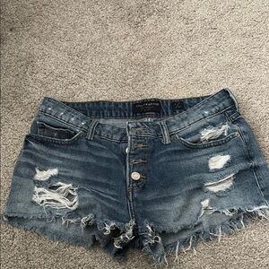 Lucky Brand Blue Distressed Jean Shorts